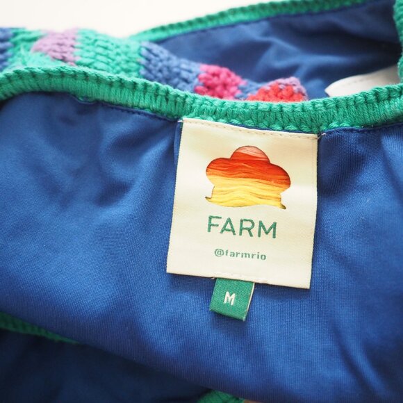 * Anthropologie Farm Rio Bruna’s Stripe Crochet Bikini BOTTOM sz M - Picture 5 of 5